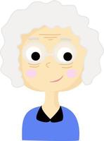 Grandmother, illustration, vector on white background.