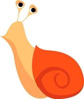 Snail, illustration, vector on white background.