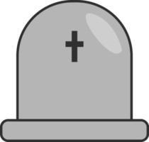 Halloween grave, illustration, on a white background. vector