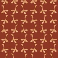 Chicken feet , seamless pattern on a dark red background. vector