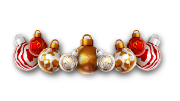 bolas de navidad elemento 3d png