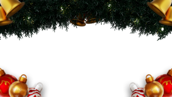 borde de adorno de navidad 3d png