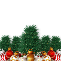 boules d'élément 3d de noël avec arbre png