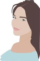 Smilling girl, illustration, vector on white background.