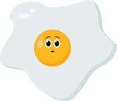 Broken egg, illustration, vector on white background.