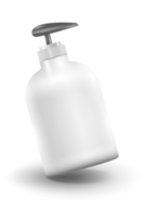 botella de bomba de plástico blanco en blanco png