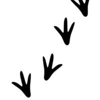 silueta de un patrón de pierna de pollo caminando sobre un fondo blanco. adecuado para logotipos, papeles pintados, tejidos. ilustración vectorial vector