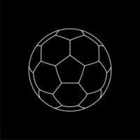 símbolo de icono de pelota de pie o pelota de fútbol para ilustración de arte, logotipo, sitio web, aplicaciones, pictograma, noticias, infografía o elemento de diseño gráfico. ilustración vectorial vector