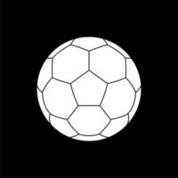 símbolo de icono de pelota de pie o pelota de fútbol para ilustración de arte, logotipo, sitio web, aplicaciones, pictograma, noticias, infografía o elemento de diseño gráfico. ilustración vectorial vector