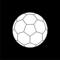 símbolo de icono de pelota de pie o pelota de fútbol para ilustración de arte, logotipo, sitio web, aplicaciones, pictograma, noticias, infografía o elemento de diseño gráfico. ilustración vectorial vector