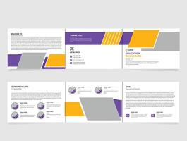 School Admission landscape Trifold Brochure Template or Education Tri fold Brochure Tri Fold folding brochure for business vector