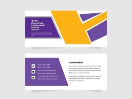 Business Blue Complement Card Design is editable vector illustration