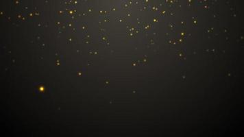 Animated trail of golden bokeh particles. Magical light. Merry Christmas and 2023 happy new year golden intro template and background. Gold Snow with Falling Snowflakes Winter Animation. Celebration video