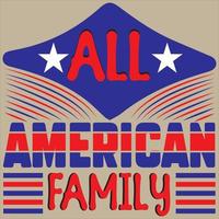 toda la familia americana vector