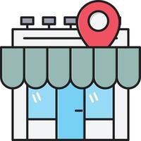 shop location vector illustration on a background.Premium quality symbols.vector icons for concept and graphic design.