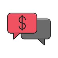 dollar chat vector illustration on a background.Premium quality symbols.vector icons for concept and graphic design.