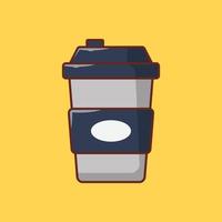 ilustración de vector de café en un fondo. símbolos de calidad premium. iconos vectoriales para concepto y diseño gráfico.