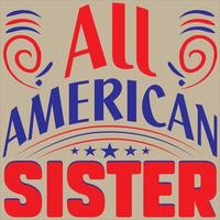 All American sister vector