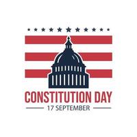 American constitution day badge vector logo icon isolated on white background