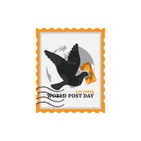 9 october world post day vector design image