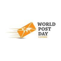 9 october world post day vector design image