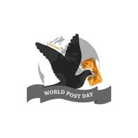 9 october world post day vector design image