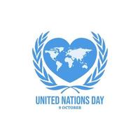 Illustration of United Nations Day Background. Icon, history. vector