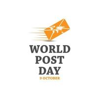 9 october world post day vector design image