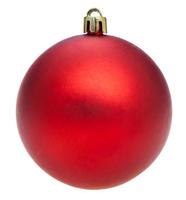 xmas red ball isolated on white background photo