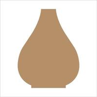 Vector illustration of modern ceramic vase. Single element in trendy boho style isolated on white background