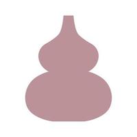 Vector illustration of modern ceramic vase. Single element in trendy boho style isolated on white background