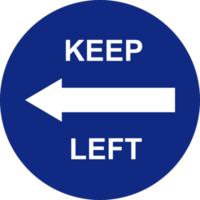 Keep left sign png