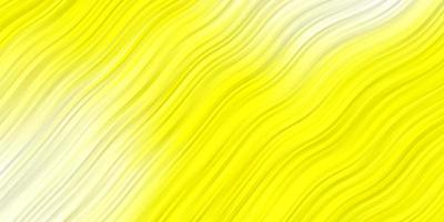 Light Yellow vector pattern with curved lines.