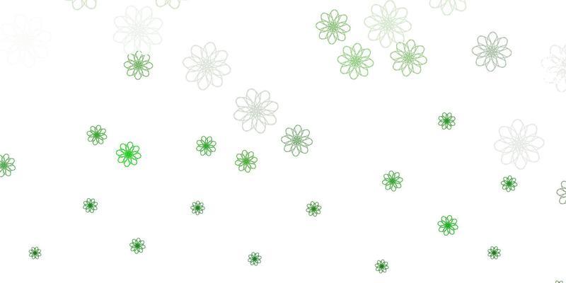 Light Green vector natural backdrop with flowers.