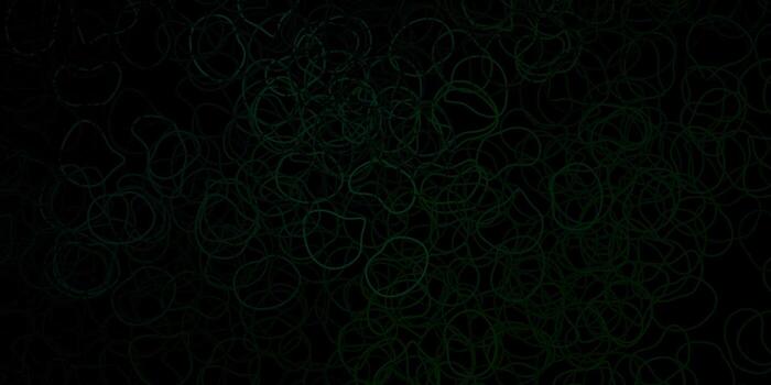 Dark green vector template with abstract forms.