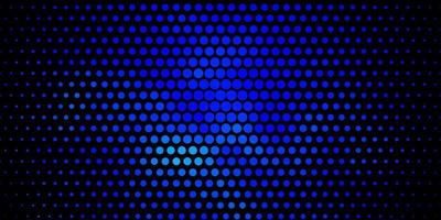 Dark BLUE vector background with bubbles.