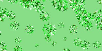 Light green, yellow vector template with ice snowflakes.