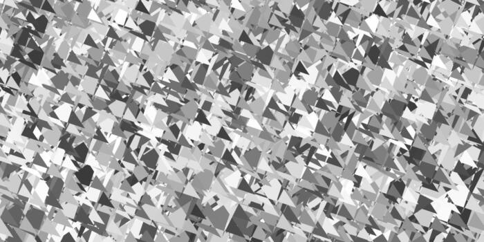 Telón de fondo de vector gris claro con triángulos, líneas.