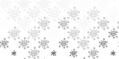 Light Gray vector backdrop with virus symbols.