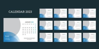 Desk Calendar 2023 vector