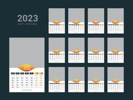 calendario de pared 2023 vector