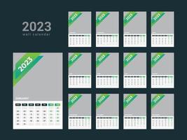 Wall Calendar 2023 vector