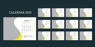 Desk Calendar 2023 vector