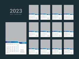 Wall Calendar 2023 vector