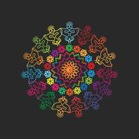 patrón de lujo en el fondo. plantilla de mandala vectorial. elementos de diseño. motivos tradicionales turcos e indios. excelente para telas y textiles, papel tapiz, embalaje o cualquier idea deseada, y diseño colorido vector