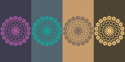 patrón de lujo en el fondo. plantilla de mandala vectorial. elementos de diseño. motivos tradicionales turcos e indios. excelente para telas y textiles, papel tapiz, embalaje o cualquier idea deseada, y diseño colorido vector