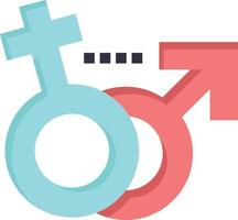 Gender Male Female Symbol  Flat Color Icon Vector icon banner Template