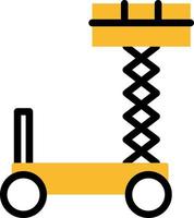 Hard equipments lifter, illustration, vector on a white background.