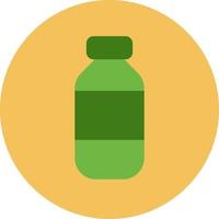 Ecology green bottle, illustration, vector on a white background.