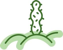 San Pedro cactus, illustration, vector on a white background.